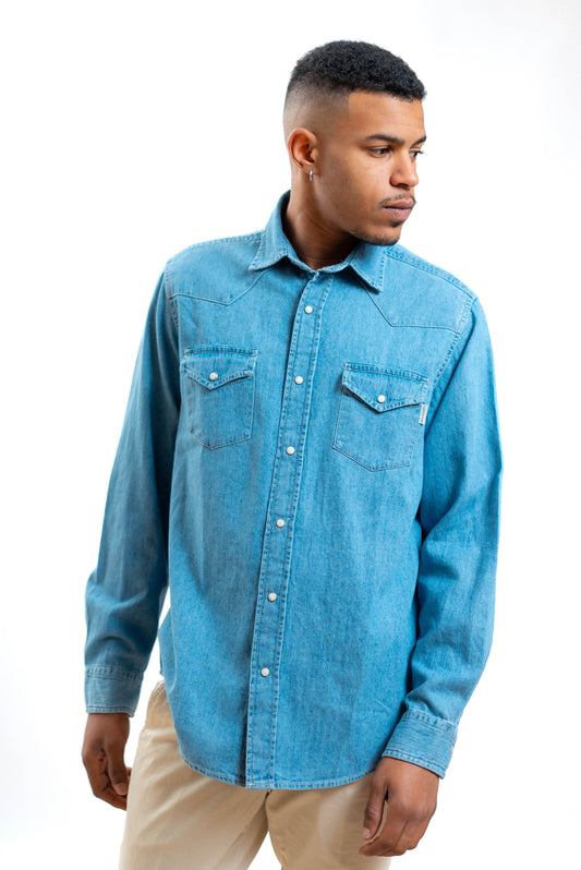 roy roger's camicia Martin in denim chiaro