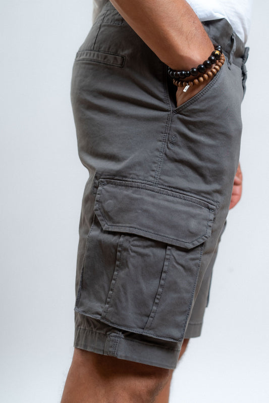 bermuda uomo grigio sun68 military solid, lato