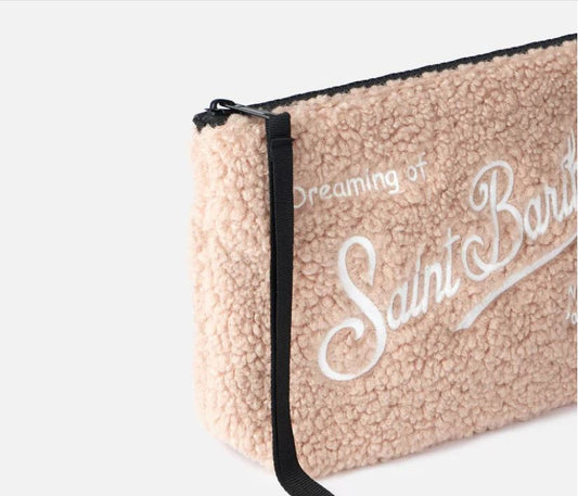 mac2 saint barth Pochette Aline Teddy Beige, lato