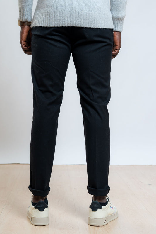 Pantalone Robert Nero Effetto Lana