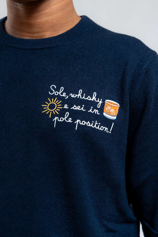 Maglione Heron Light Sole Pole Position Blu