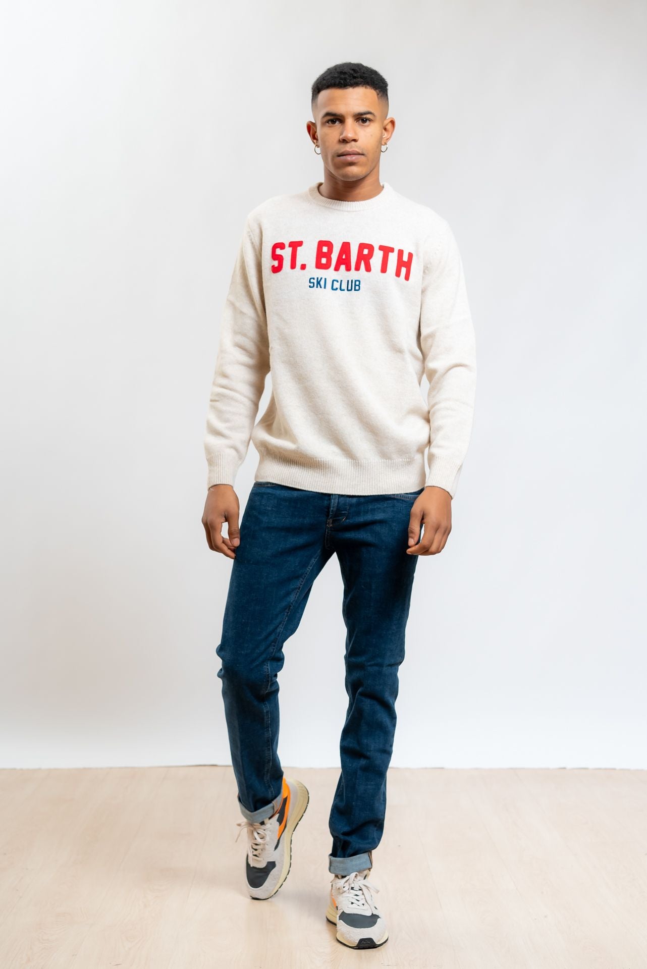 Maglione Heron Donegal in Lana Beige