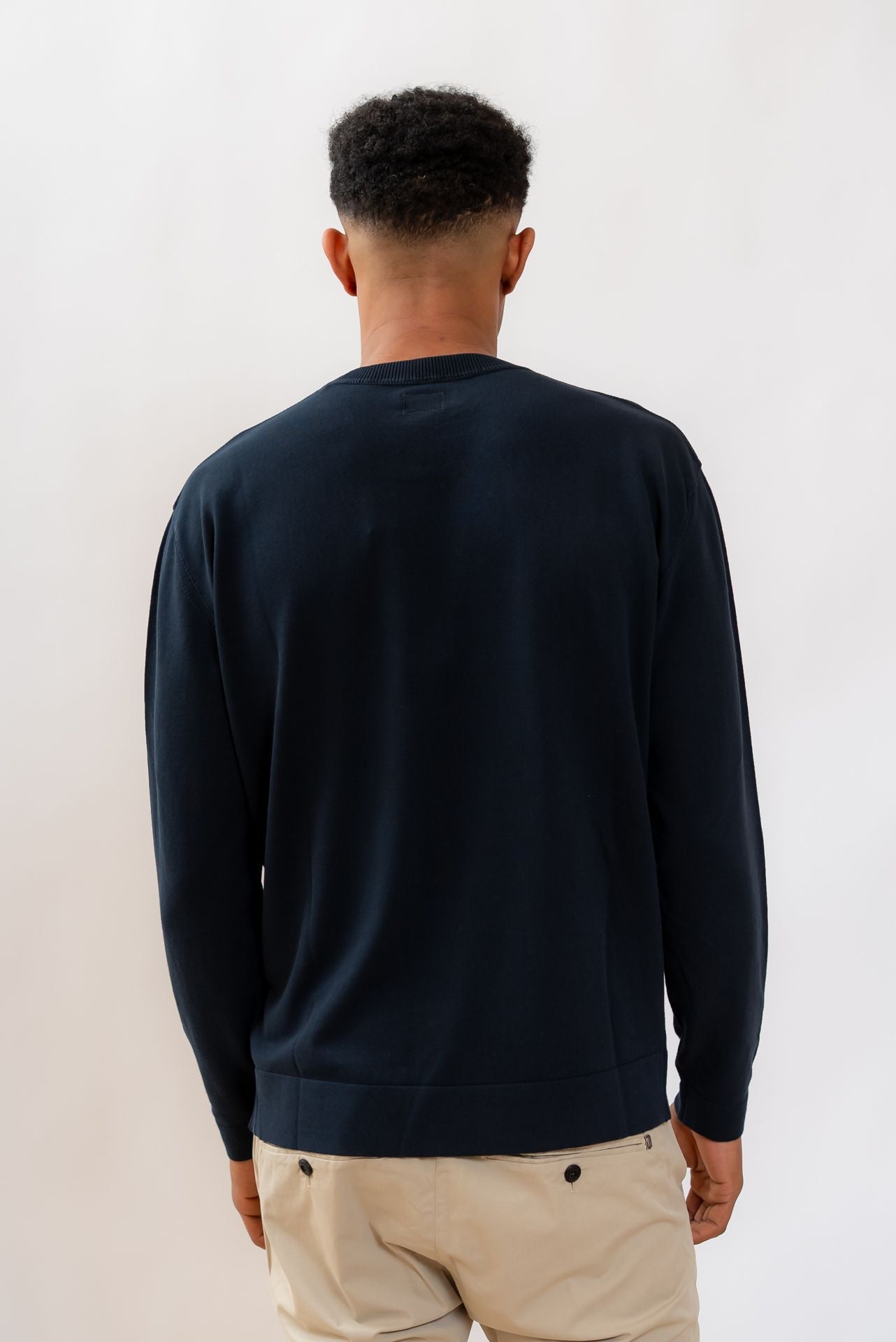 cp company Maglia in Crepe di Cotone Blu, retro