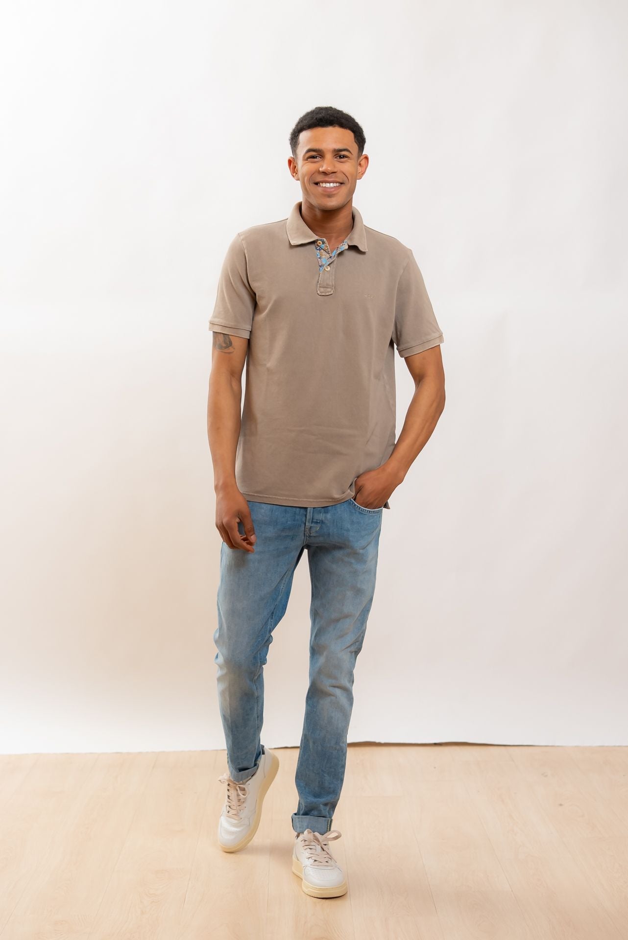 Polo Bliss in Cotone Beige