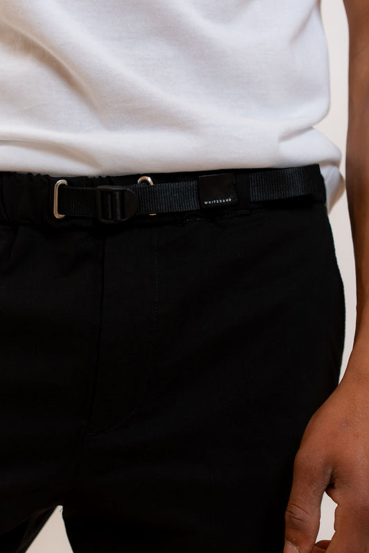 White Sand Pantalone Greg con Vita Elasticizzata Nero, dettaglio