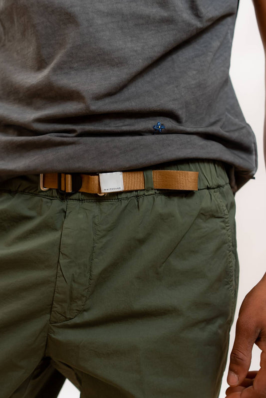 White Sand Pantalone Greg in Cotone Verde, dettaglio