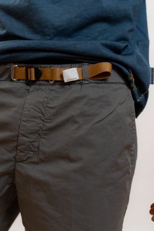 White Sand Pantalone Greg in Cotone Grigio, dettaglio