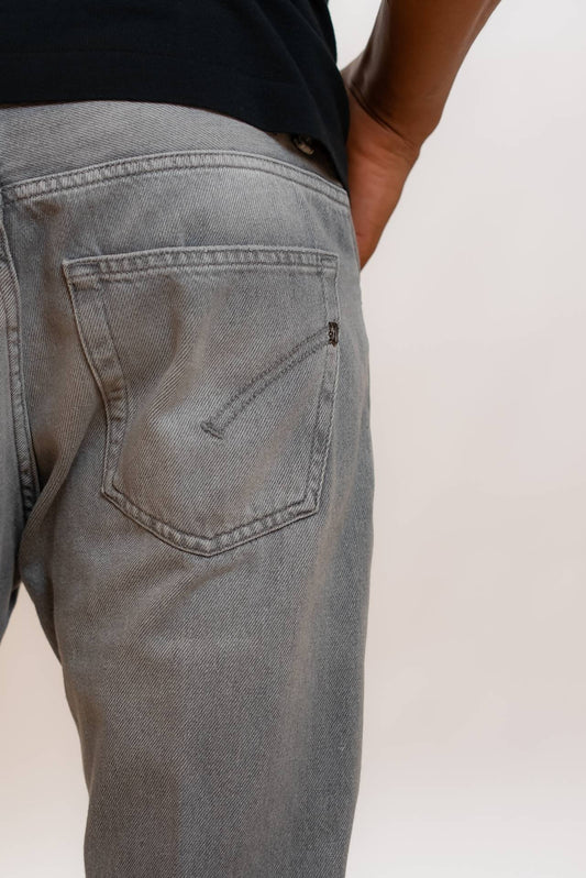 dondup uomo Jeans Dian Grigio Carrot Slim Fit, dettaglio