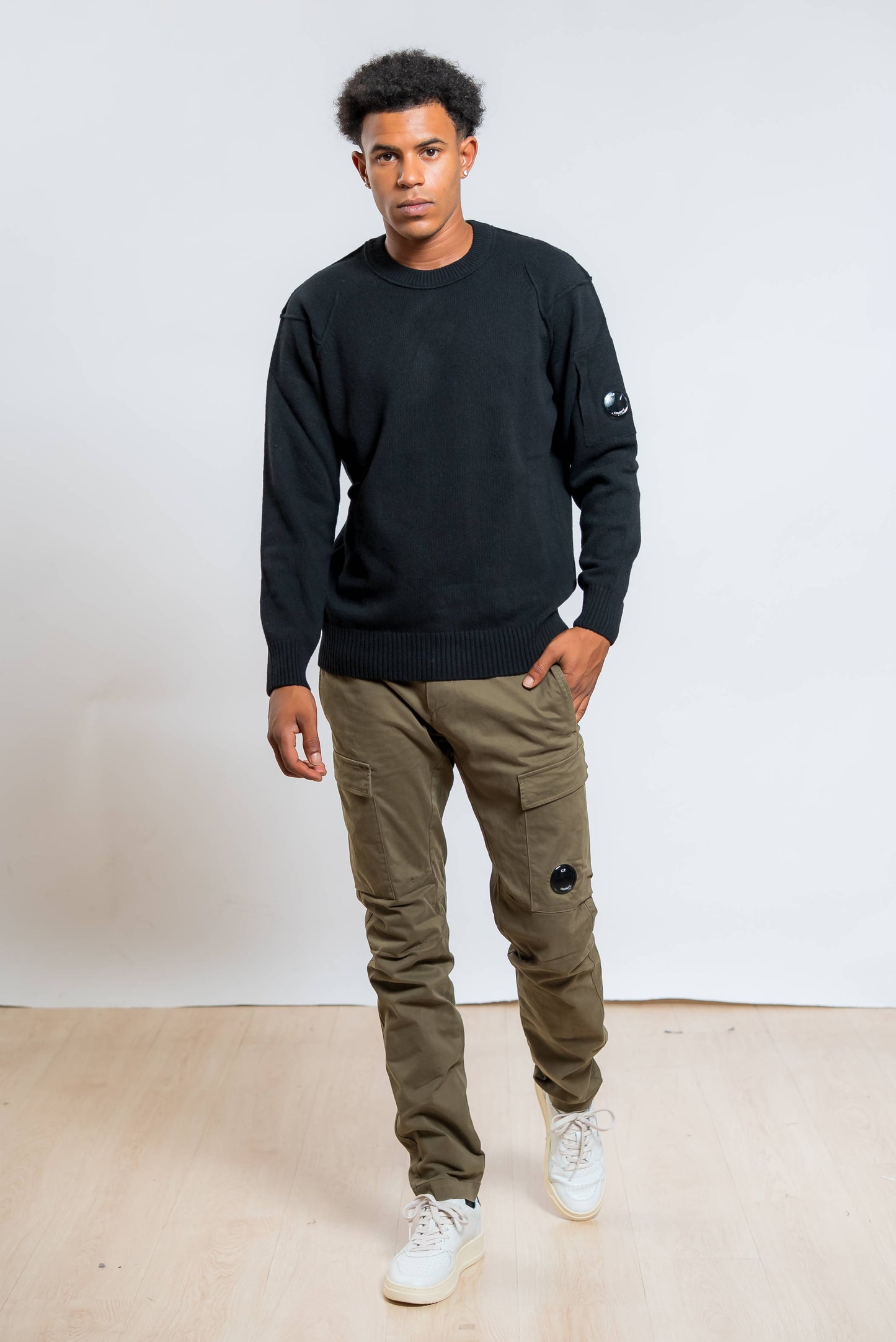 Maglia Lambswool in Lana Nera