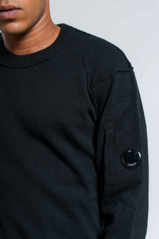 Maglia Lambswool in Lana Nera