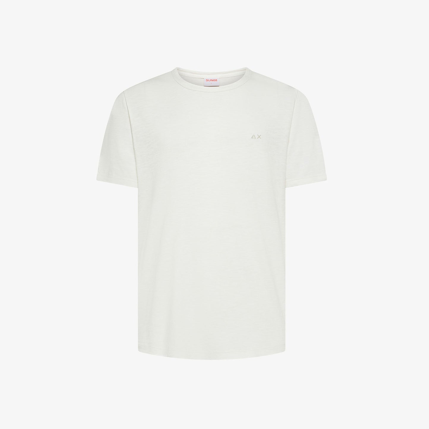 T-shirt Con Logo Ricamato in Cotone Bianco
