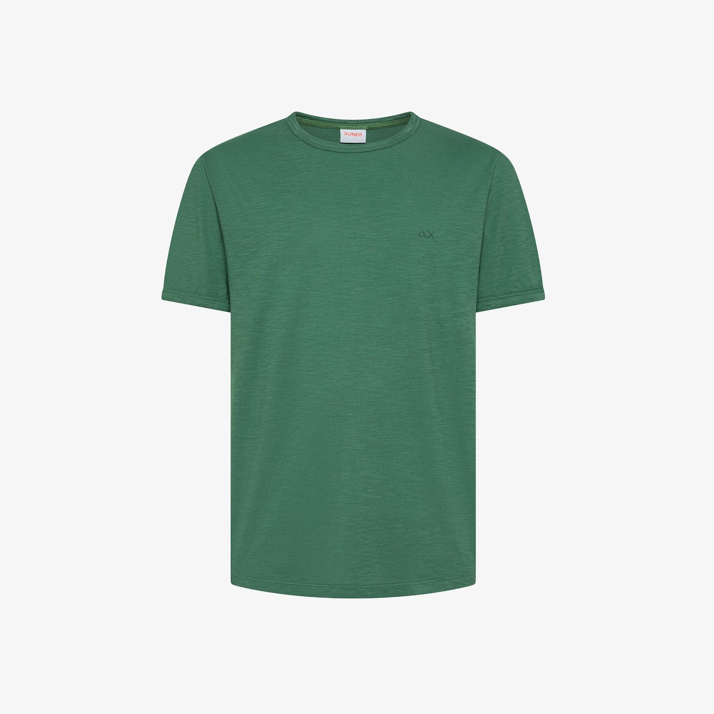 T-shirt Con Logo Ricamato in Cotone Verde