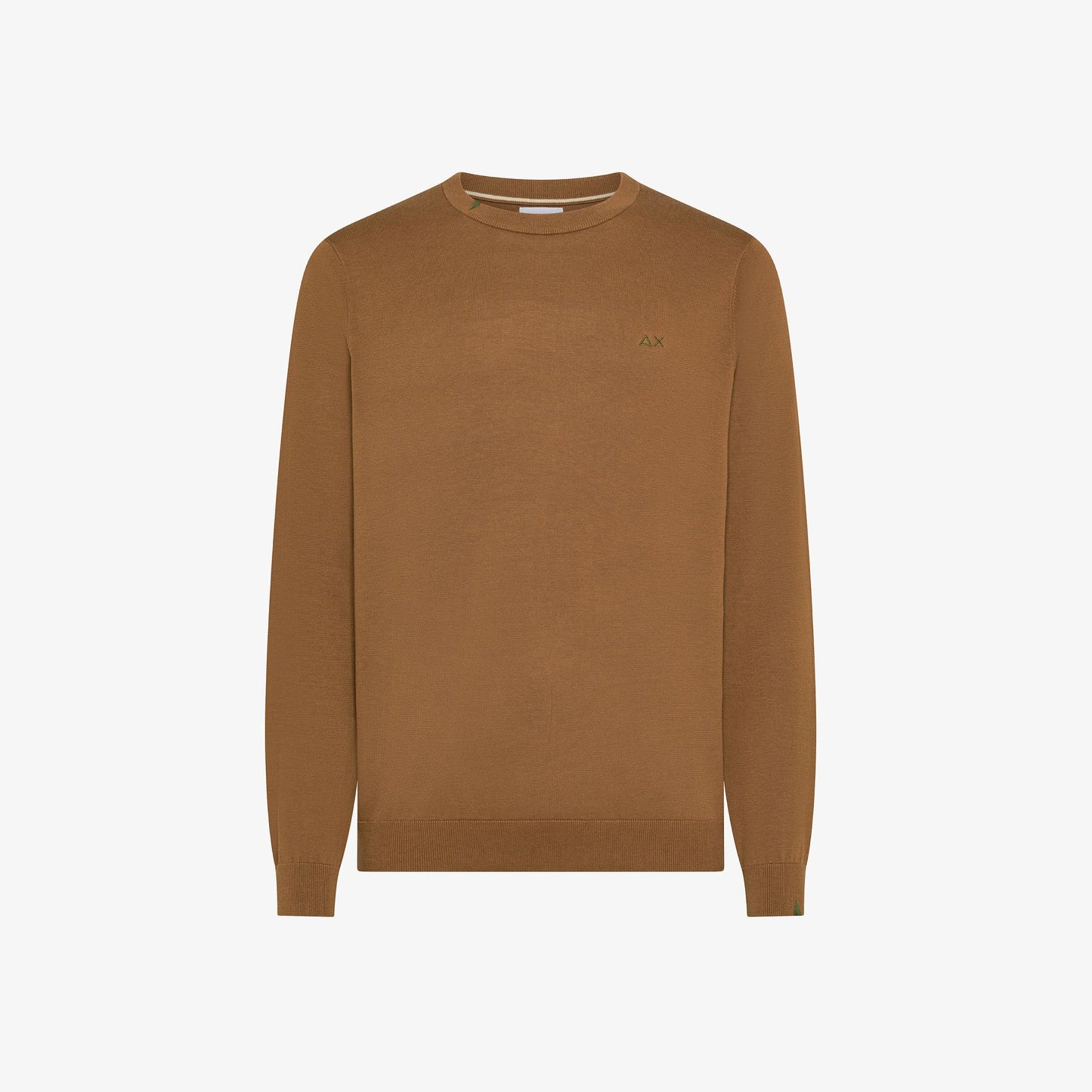 Maglia a Girocollo in Cotone Marrone