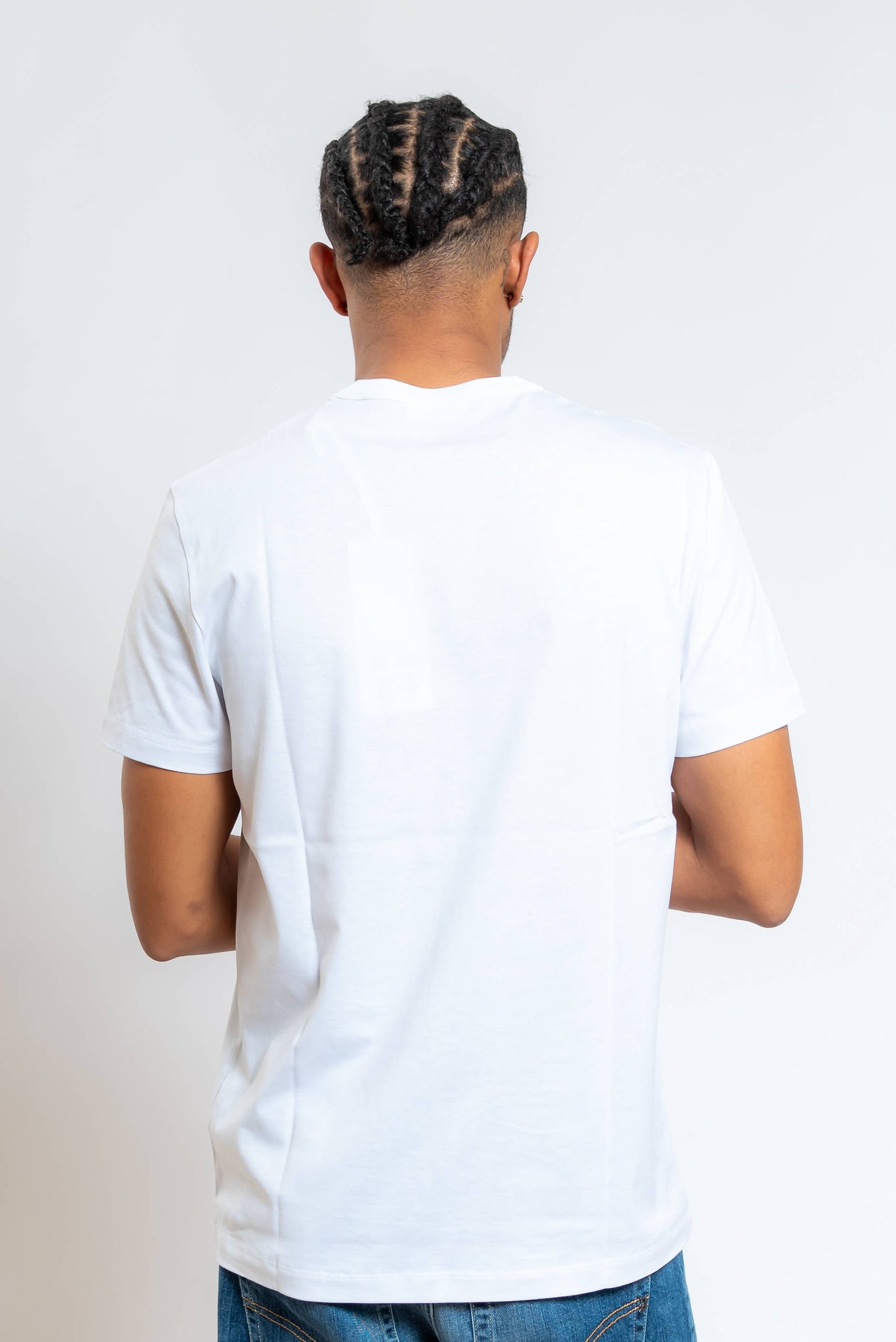 T-shirt Basic in Cotone Bianco con Logo