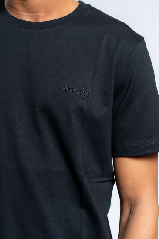 T-shirt Basic in Jersey di Cotone Nero