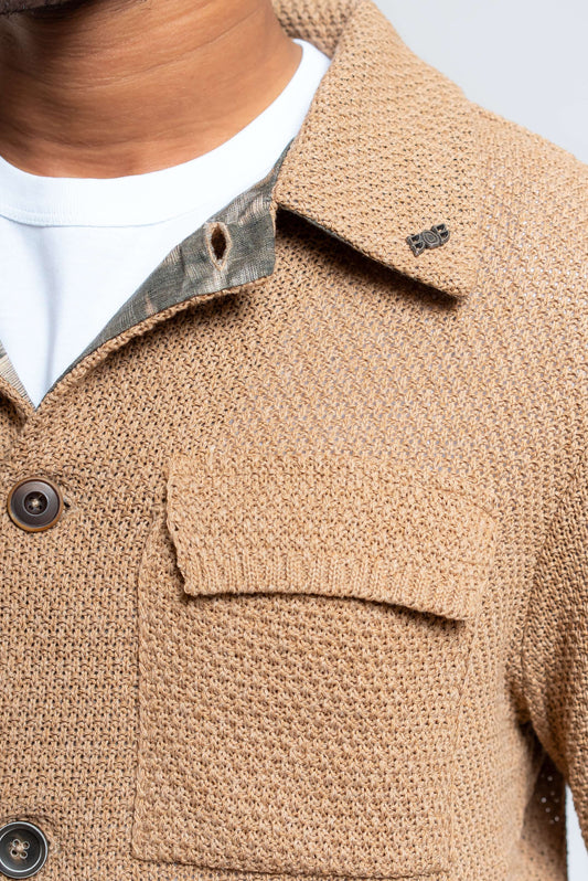 Giacca Jean in Maglia Beige