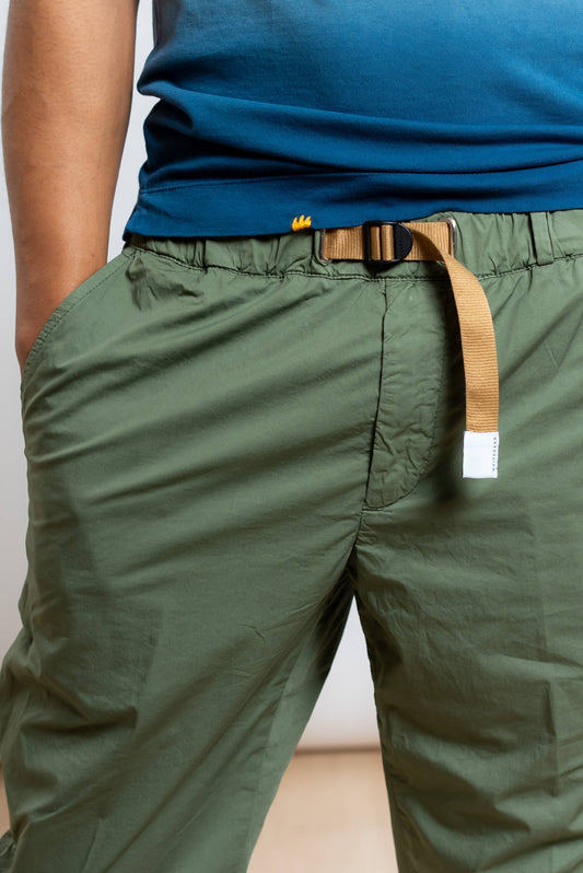 Pantalone Greg in Cotone Stretch Verde