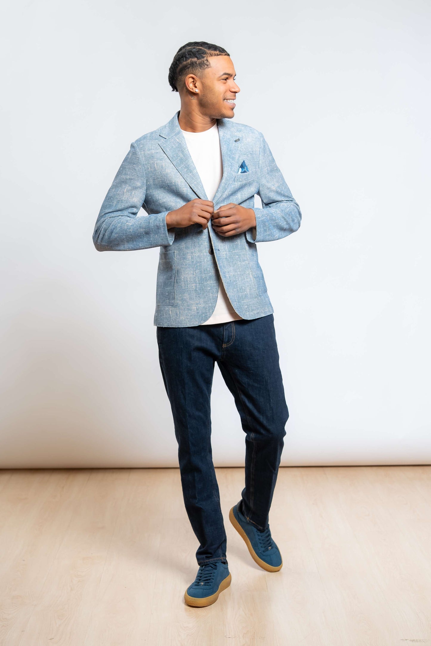 Giacca Picky in Tessuto Stampato Celeste