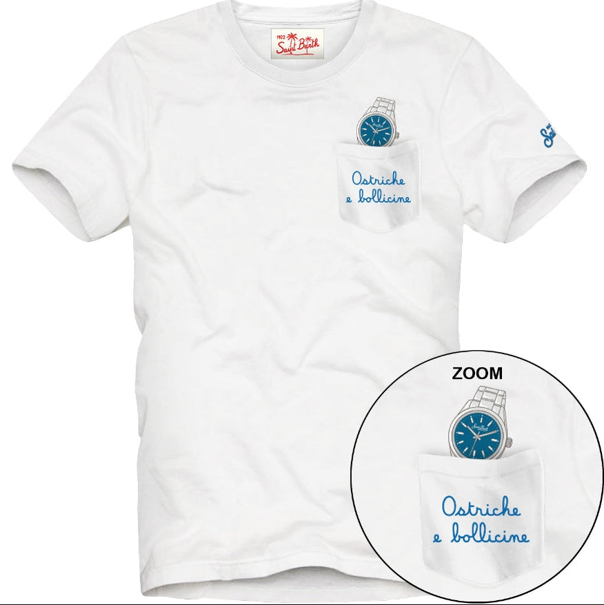 T-shirt Ostriche e Bollicine Bianca
