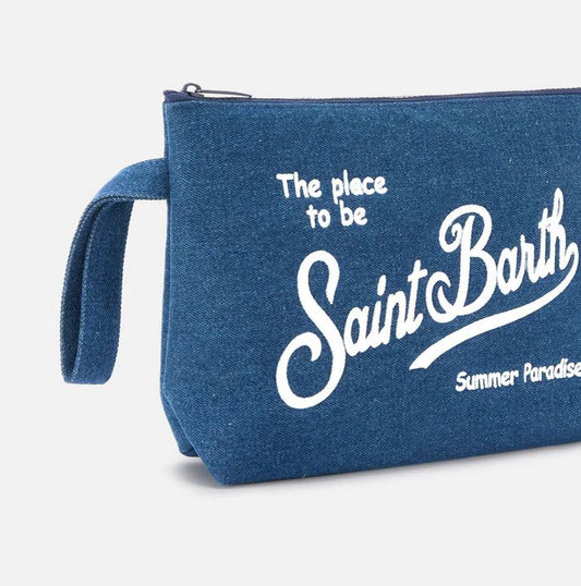 Pochette Aline Denim Blu
