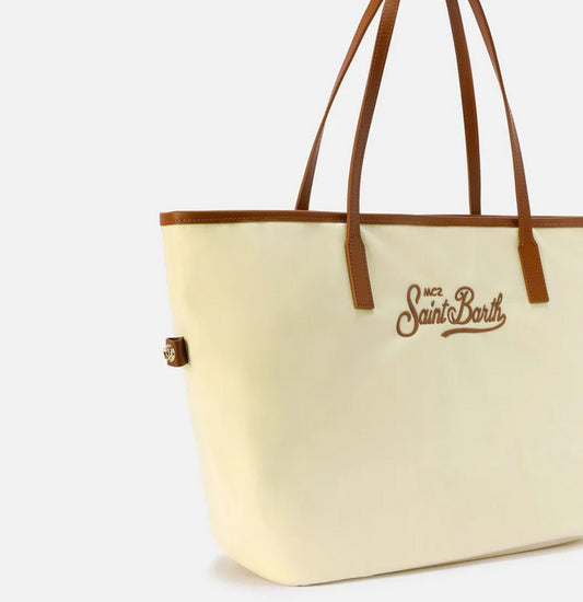 Borsa Large City in Nylon Bianca