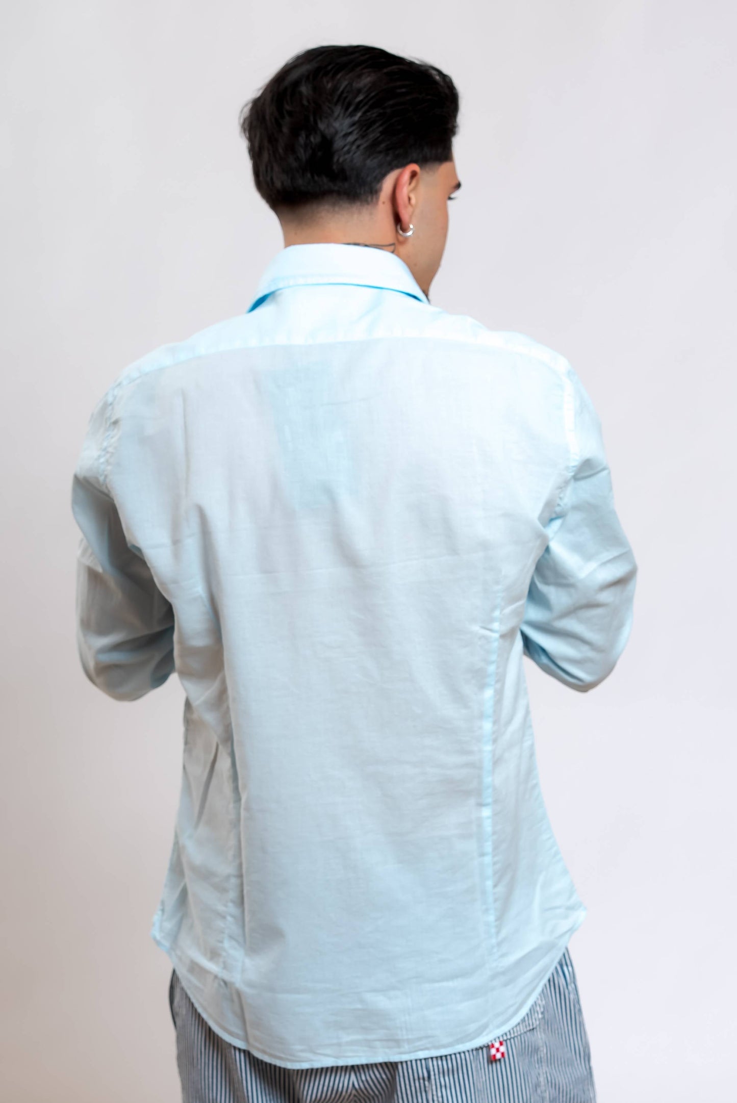 Camicia St. Barth in Cotone Celeste