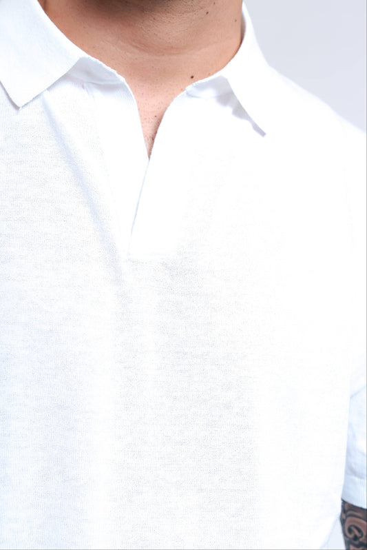 Polo Sloan in Cotone Bianco