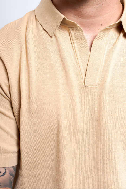 Polo Sloan in Cotone Beige