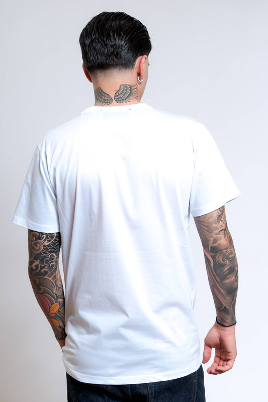 T-Shirt Basic in Jersey di Cotone Bianco