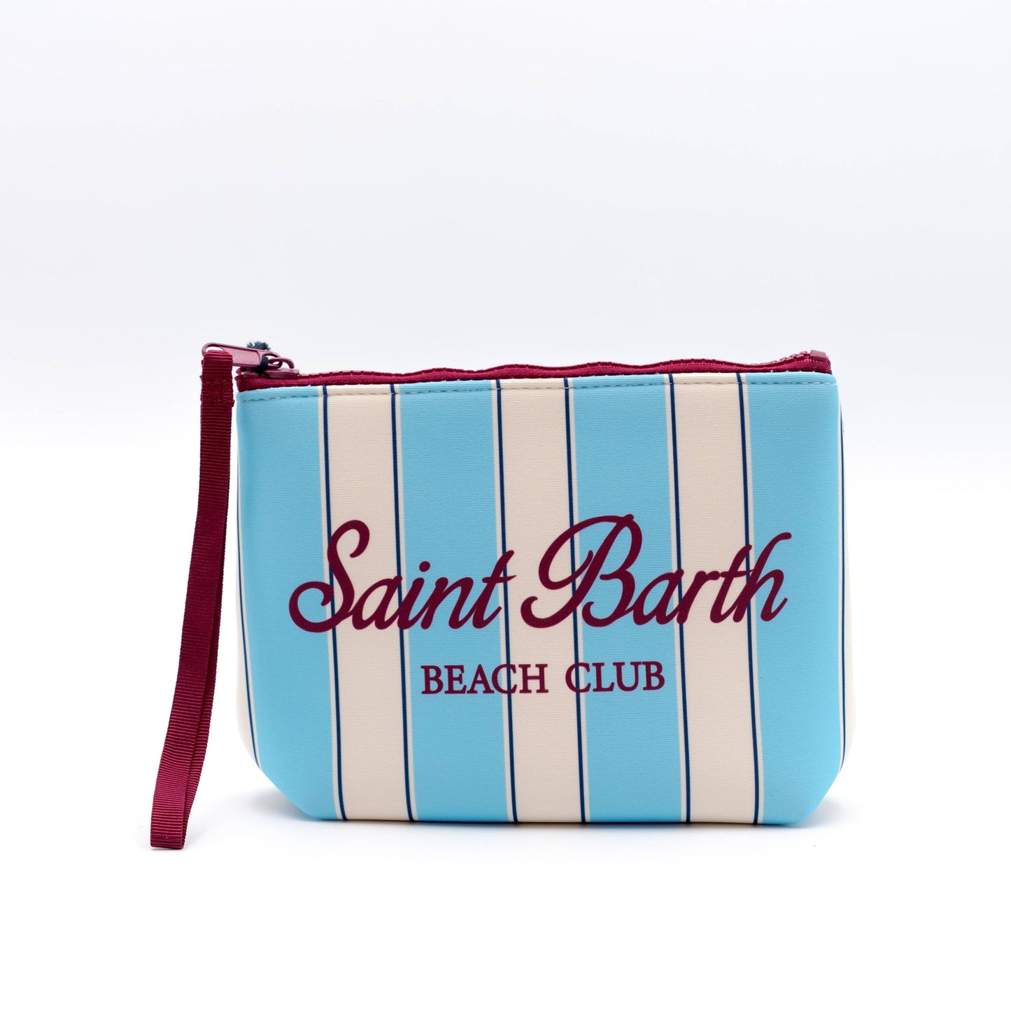 Pochette Aline Beach Stripes Bianca e Celeste