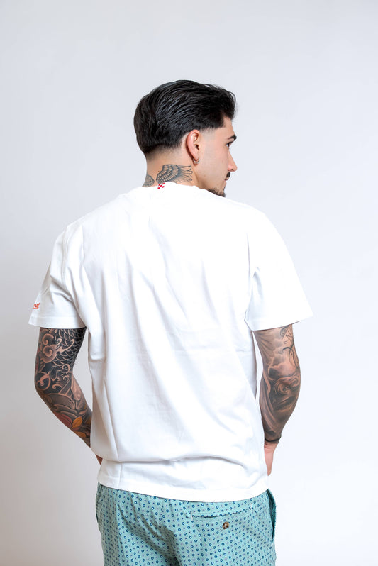 T-shirt Social Spritz Bianca in Cotone