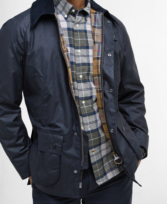 Giacca Ashby in Cotone Cerato Blu