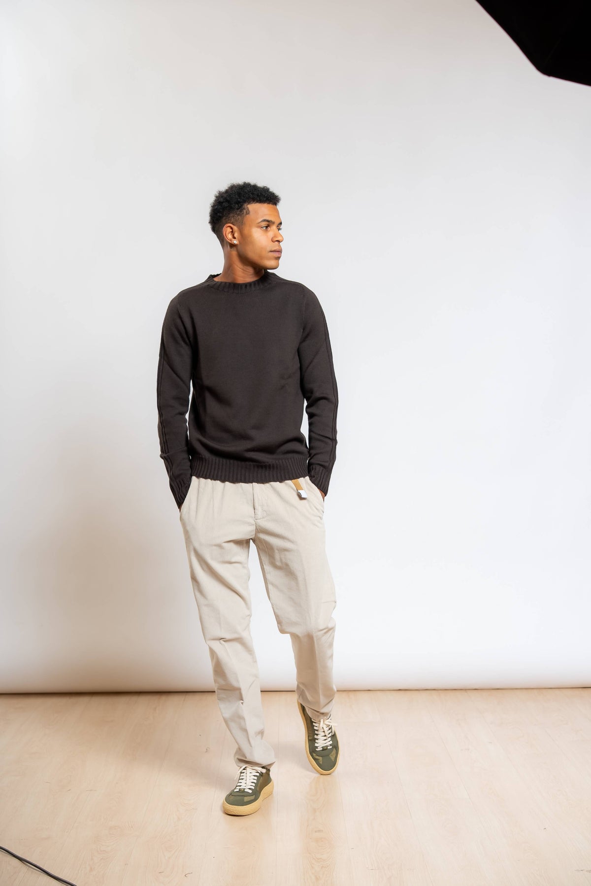 Pantalone Greg in Velluto a Coste Beige