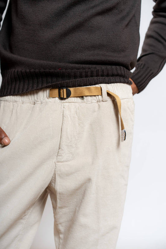 Pantalone Greg in Velluto a Coste Beige