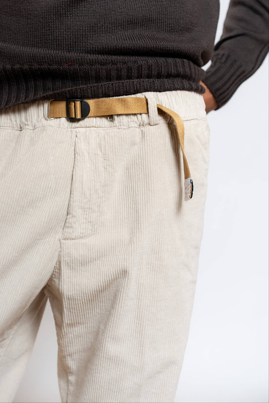 Pantalone Greg in Velluto a Coste Beige