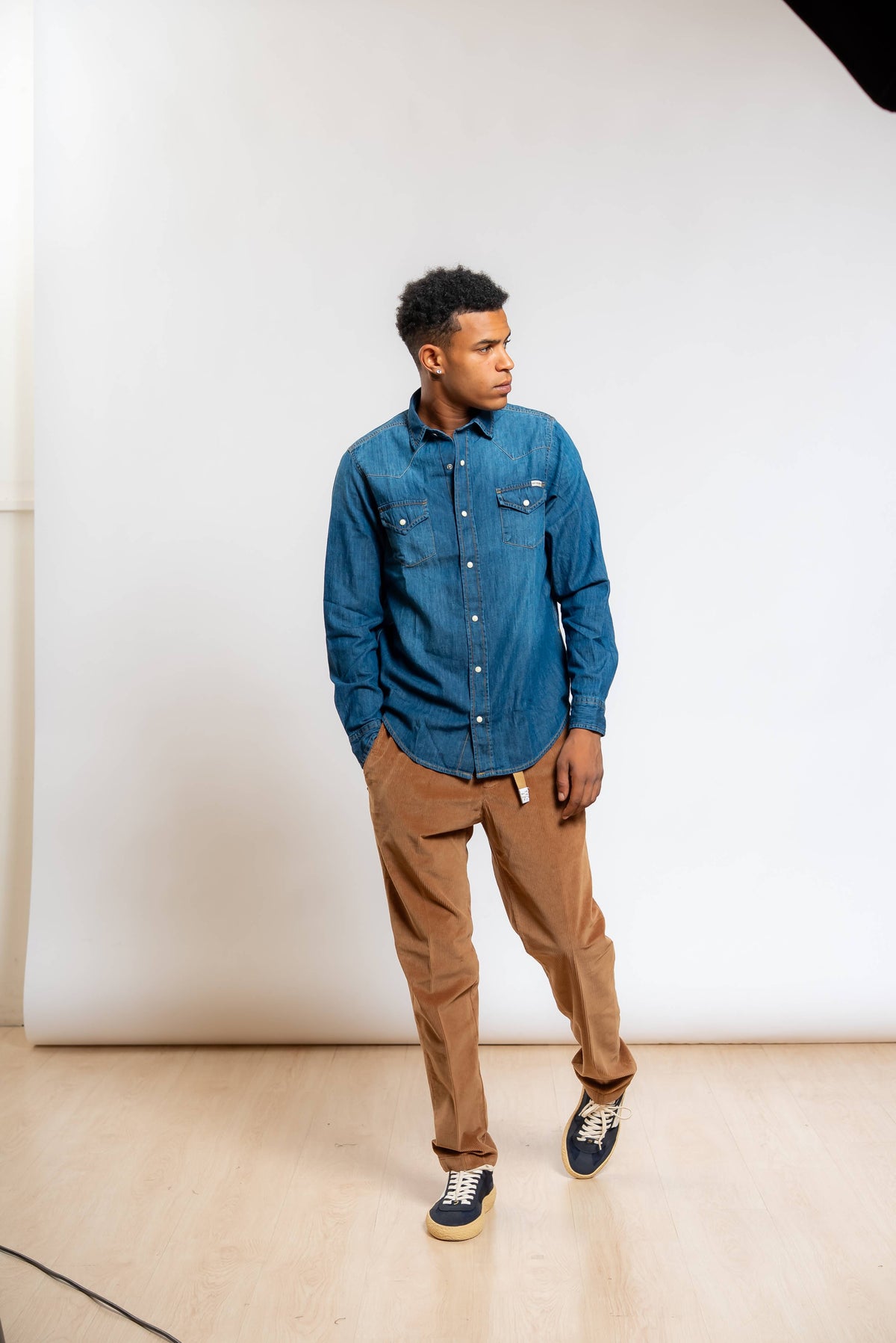 Pantalone Greg in Velluto a Coste Marrone