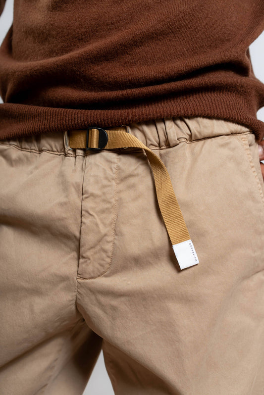 Pantalone Greg in Misto Cotone Beige