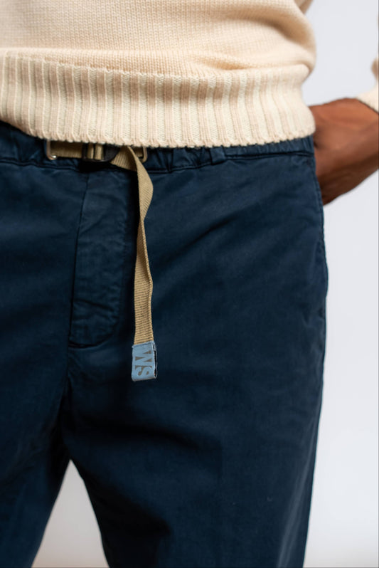 Pantalone Greg in Misto Cotone Blu