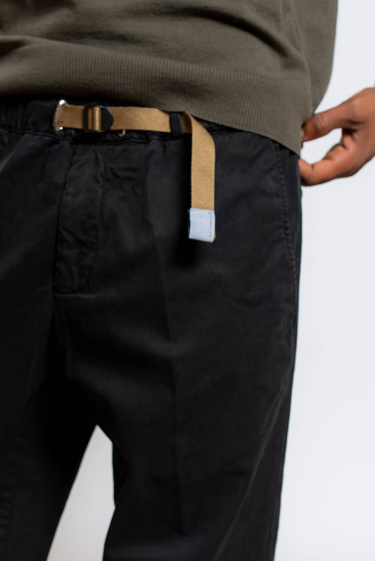 Pantalone Greg in Misto Cotone Nero