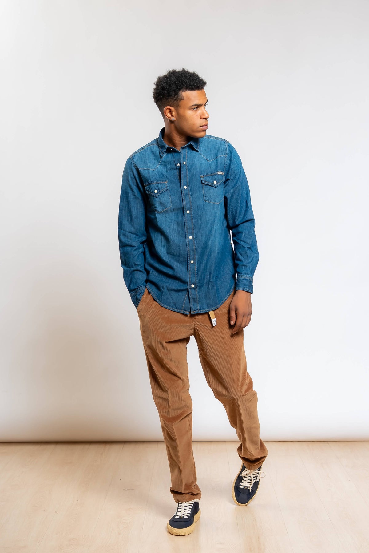Camicia Martin Unisex in Denim di Cotone