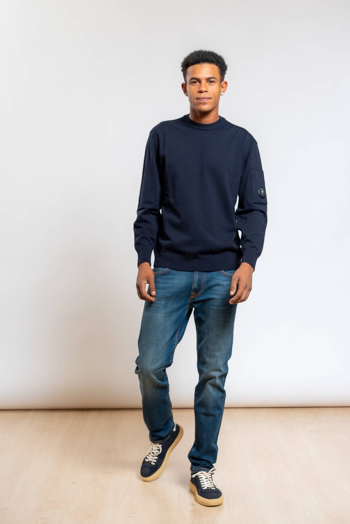 Maglia in Lana Merino Blu