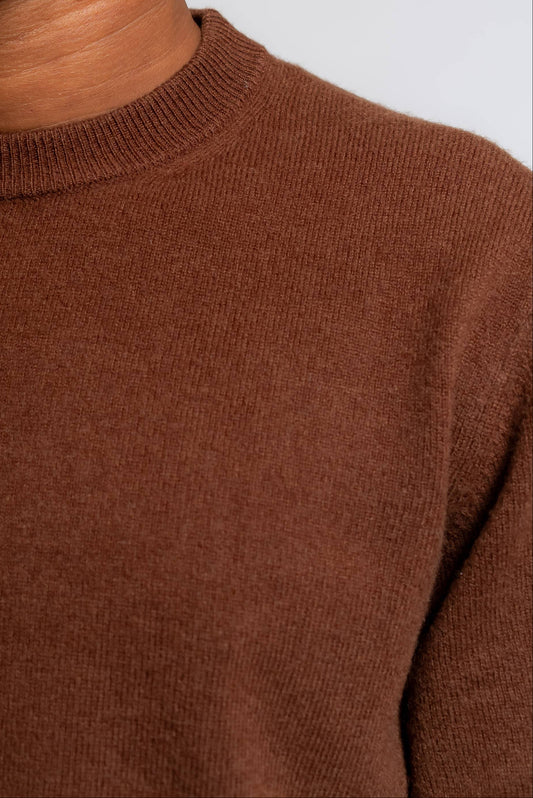 Maglia in Lana e Cashmere Marrone