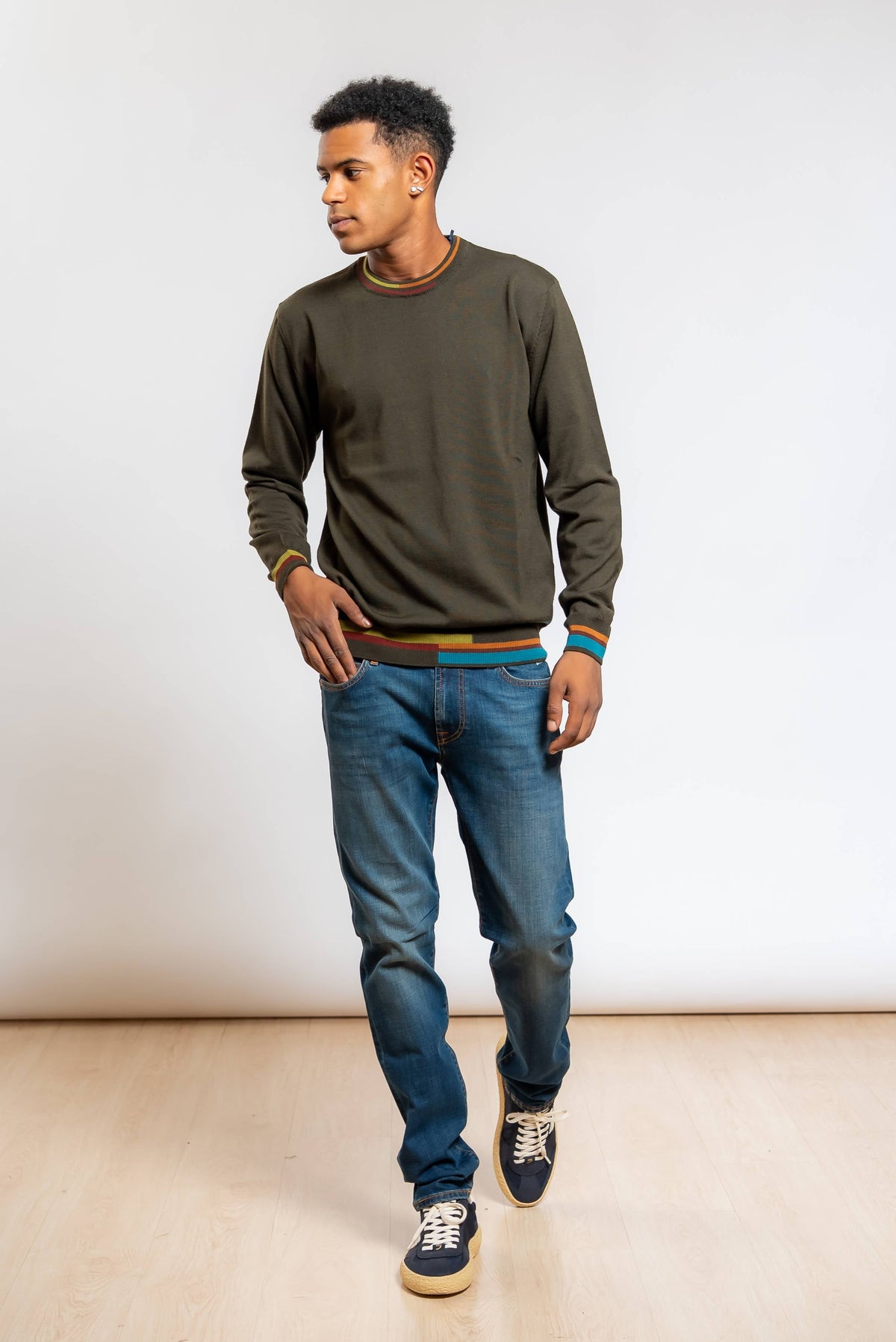 Maglia Bennet a Girocollo Verde