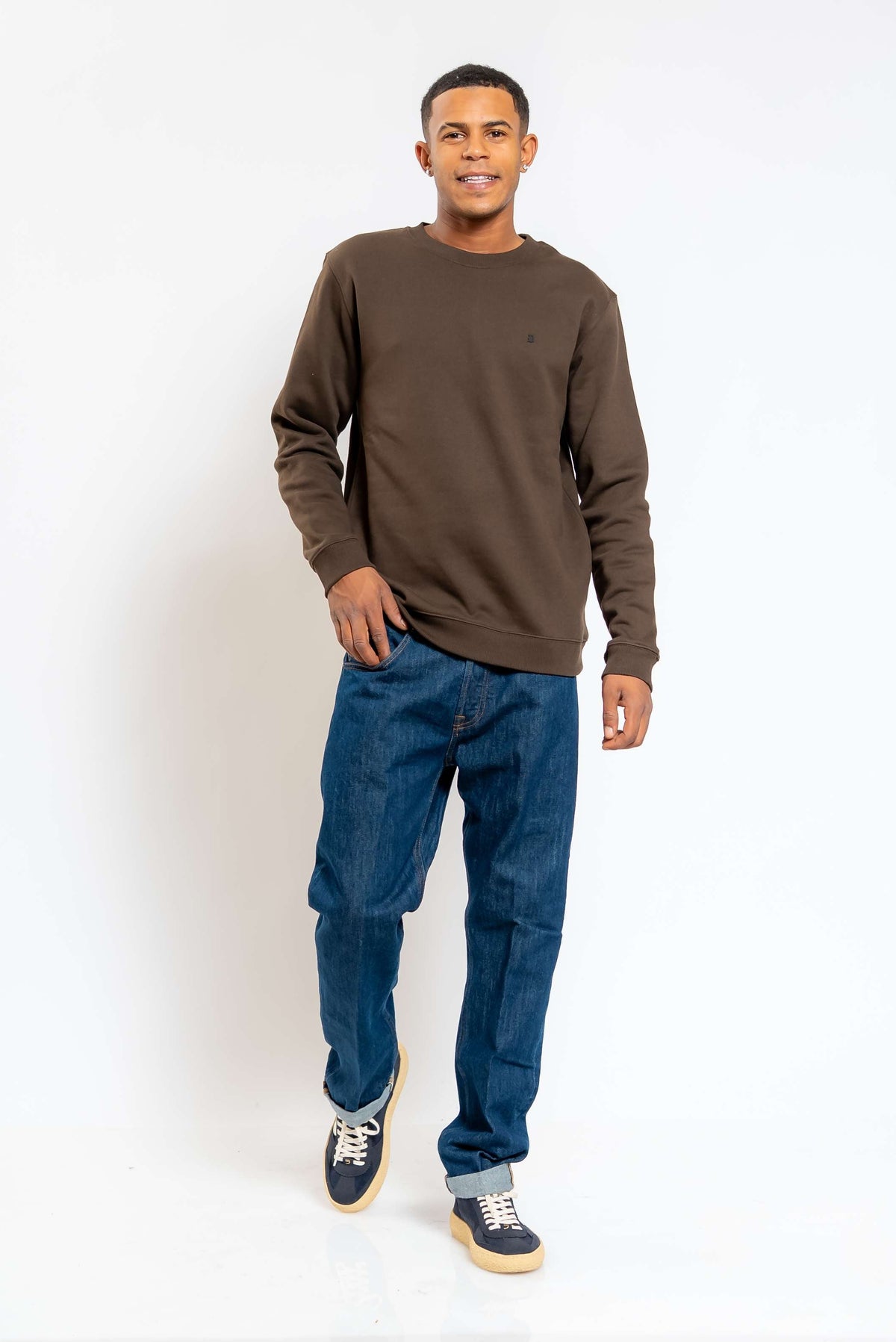 Jeans Icon Relax in Denim Fisso Blu