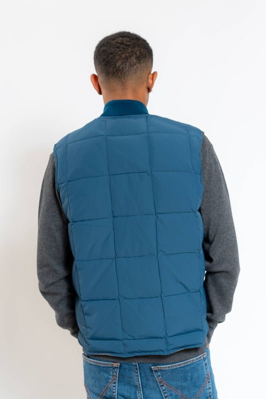 Gilet Seattle Blu Imbottito in Piuma d'Oca