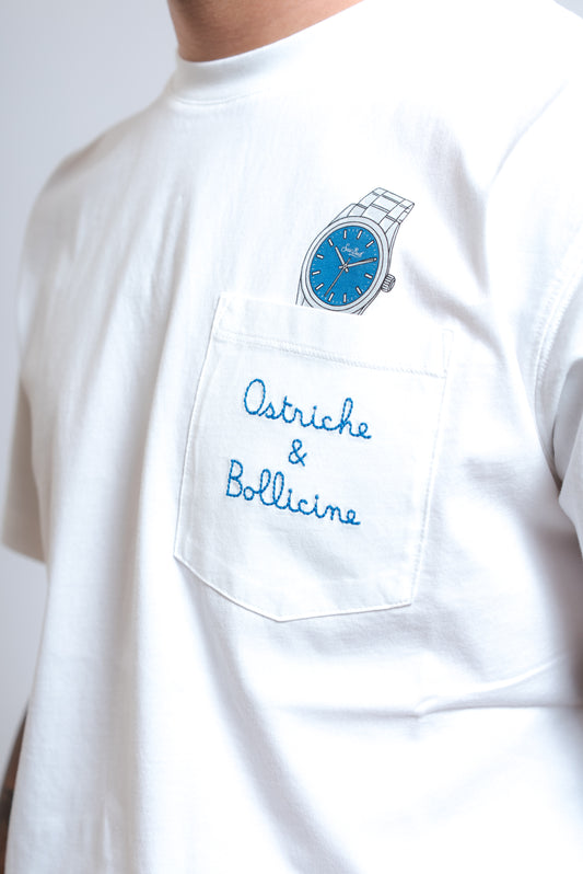 T-shirt Ostriche e Bollicine Bianca