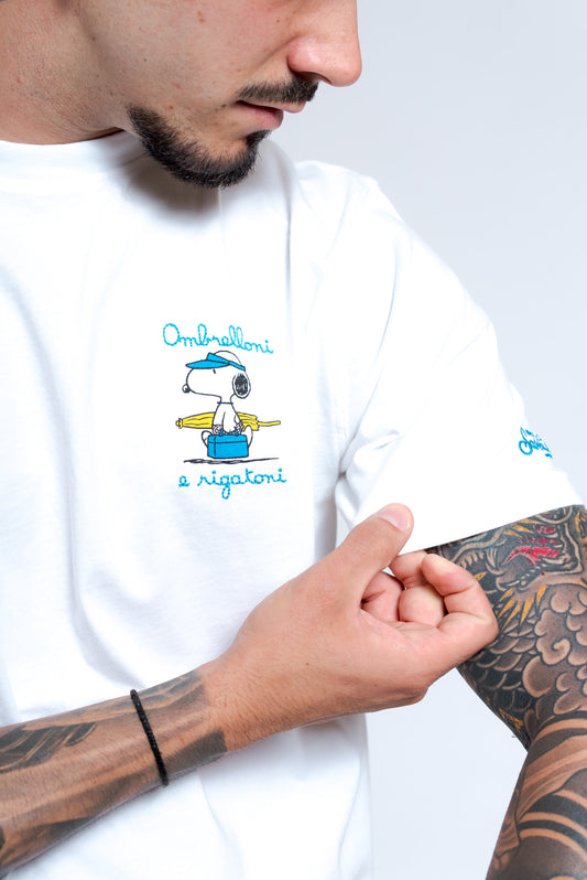 T-shirt Snoopy Rigatoni Bianca