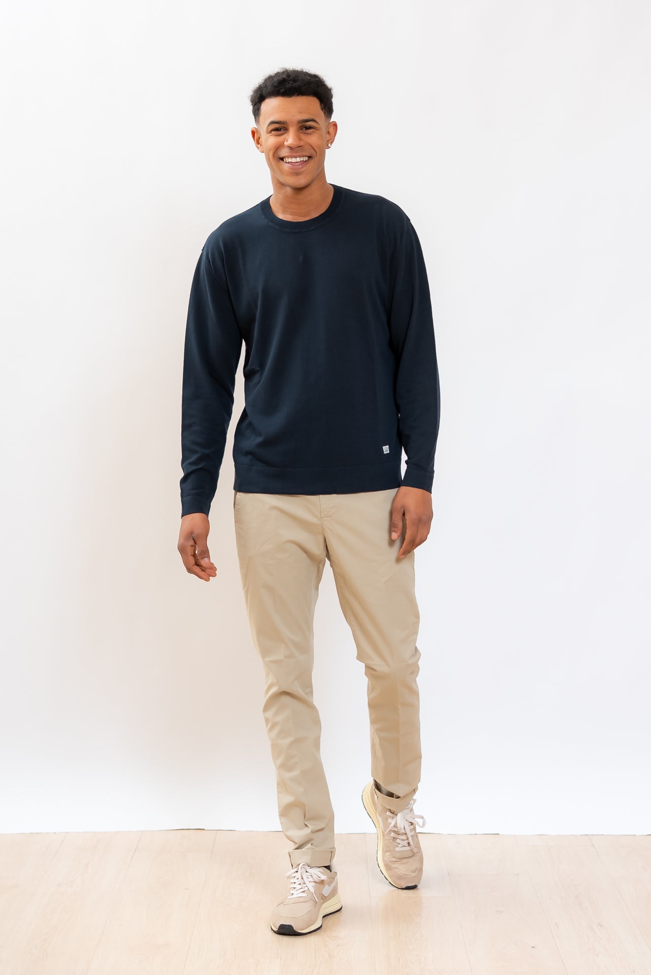 dondup uomo Pantalone Gaubert in Cotone Beige, intero