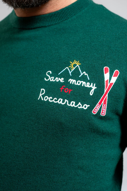 ricamo sul petto save money for roccaraso sul maglione Heron Light verde di mc2 saint barth uomo