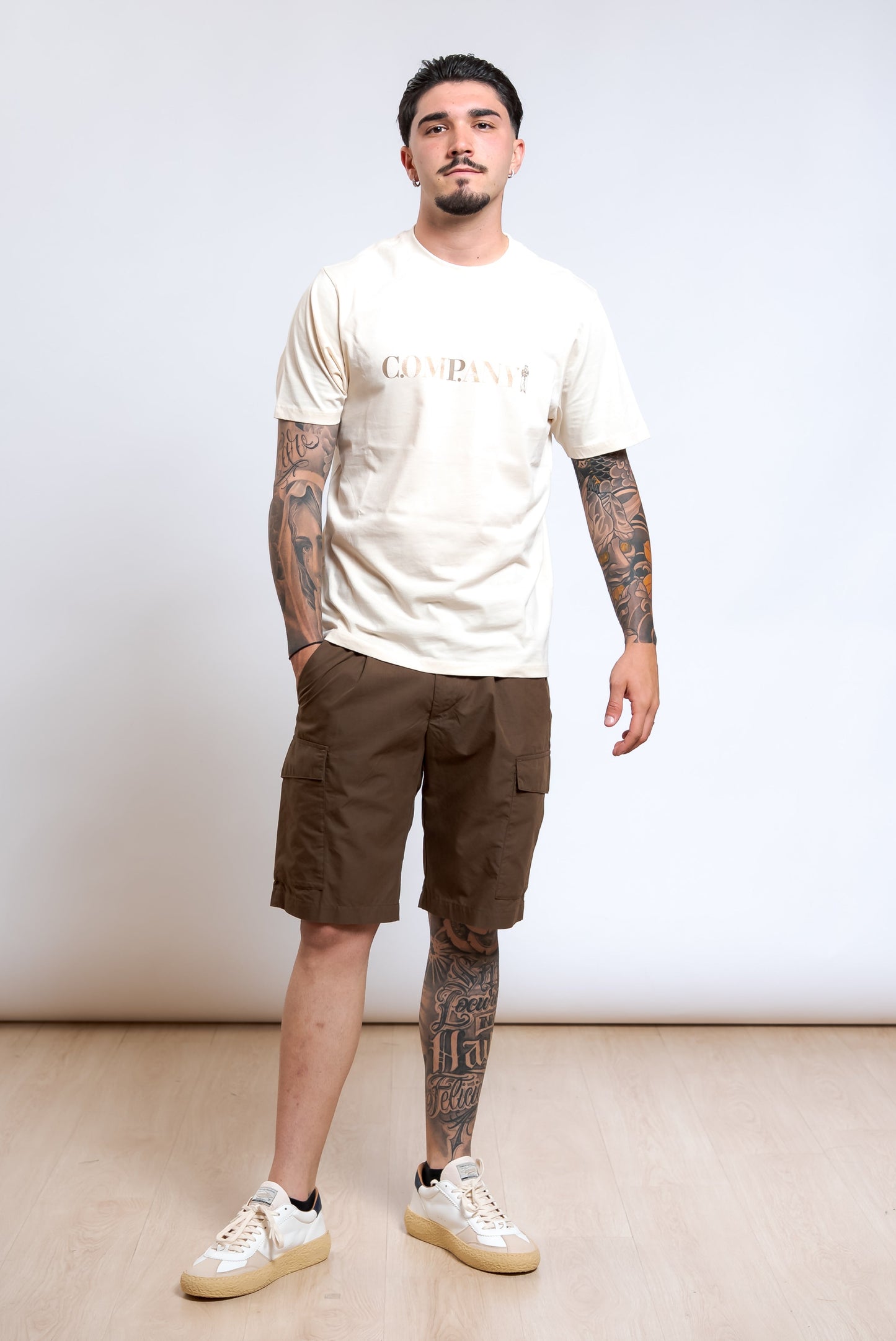 Bermuda Omono in Cotone e Nylon Marrone